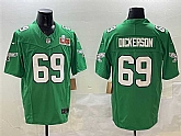 Men's Philadelphia Eagles #69 Landon Dickerson Green 2025 Super Bowl LIX Patch F.U.S.E. Throwback Vapor Untouchable Limited Stitched Jersey Dzhi,baseball caps,new era cap wholesale,wholesale hats